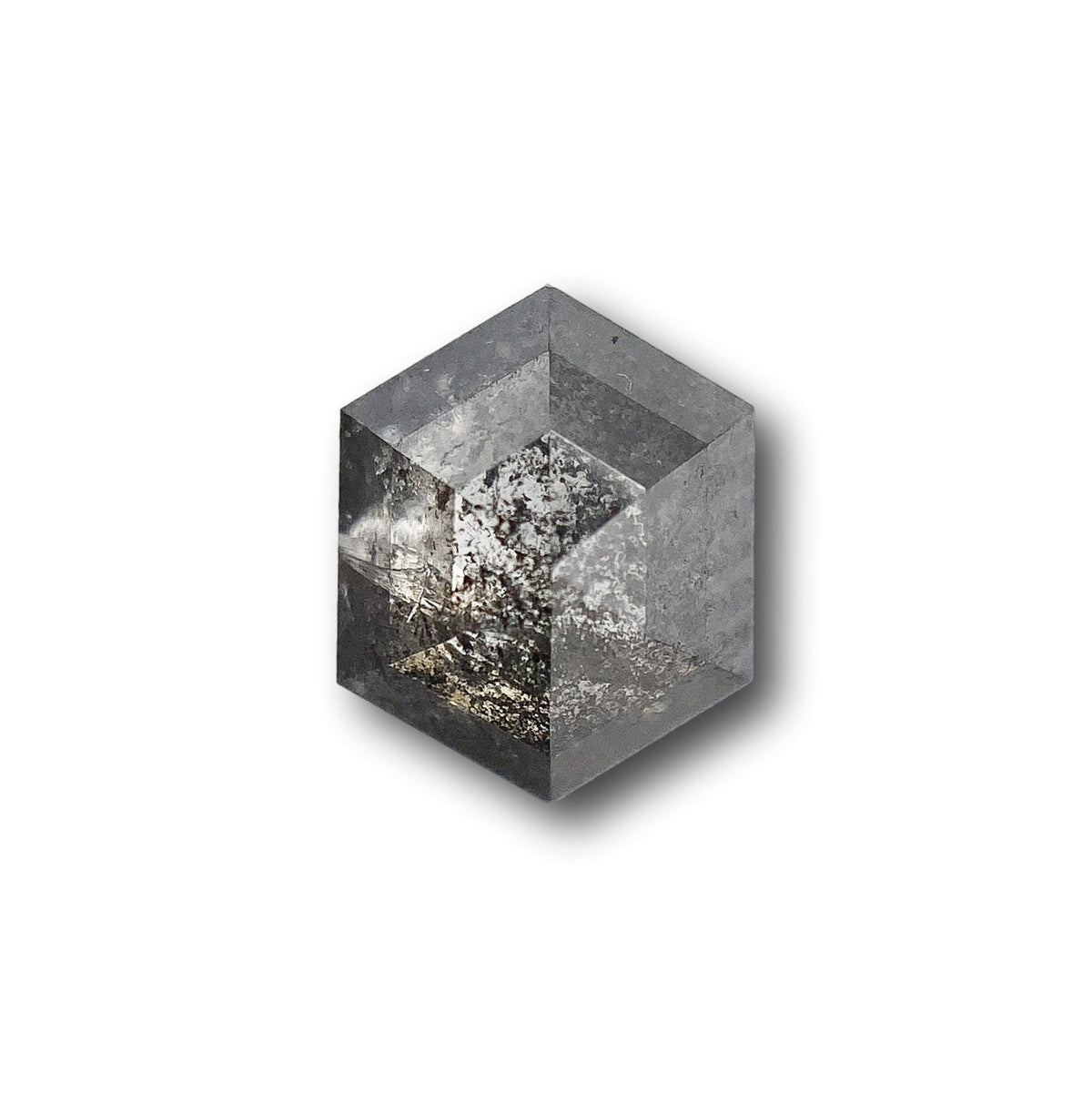 0.92ct | Salt & Pepper Hexagon Shape Rose Cut Diamond