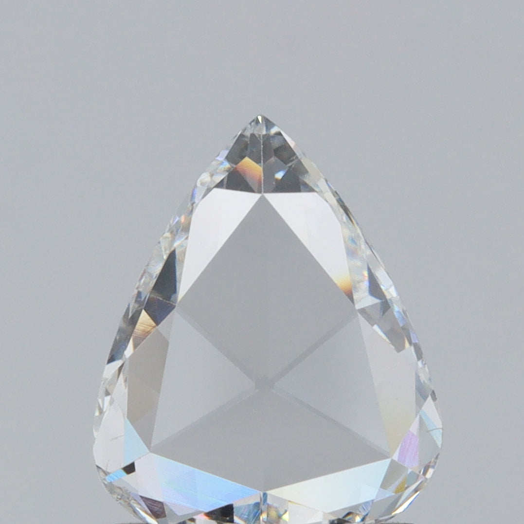 0.76ct | F/VS2 Pear Shape Rose Cut Diamond (GIA) - Modern Rustic Diamond