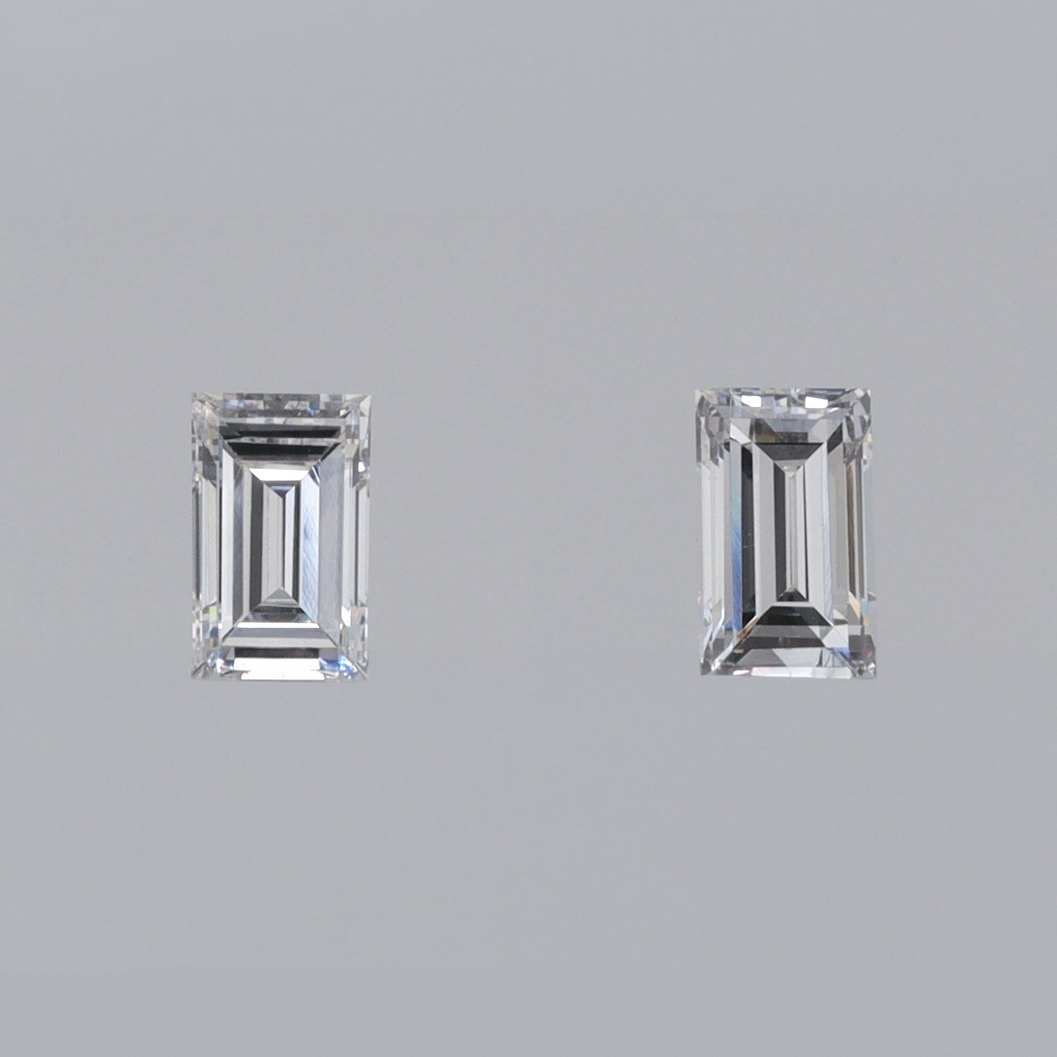 0.28cttw | D VVS Baguette Shape Step Cut Diamond Matched Pair - Modern Rustic Diamond
