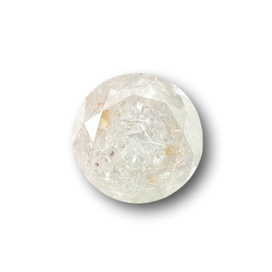 1.92ct | Salt & Pepper Round Shape Brilliant Cut Diamond - Modern Rustic Diamond