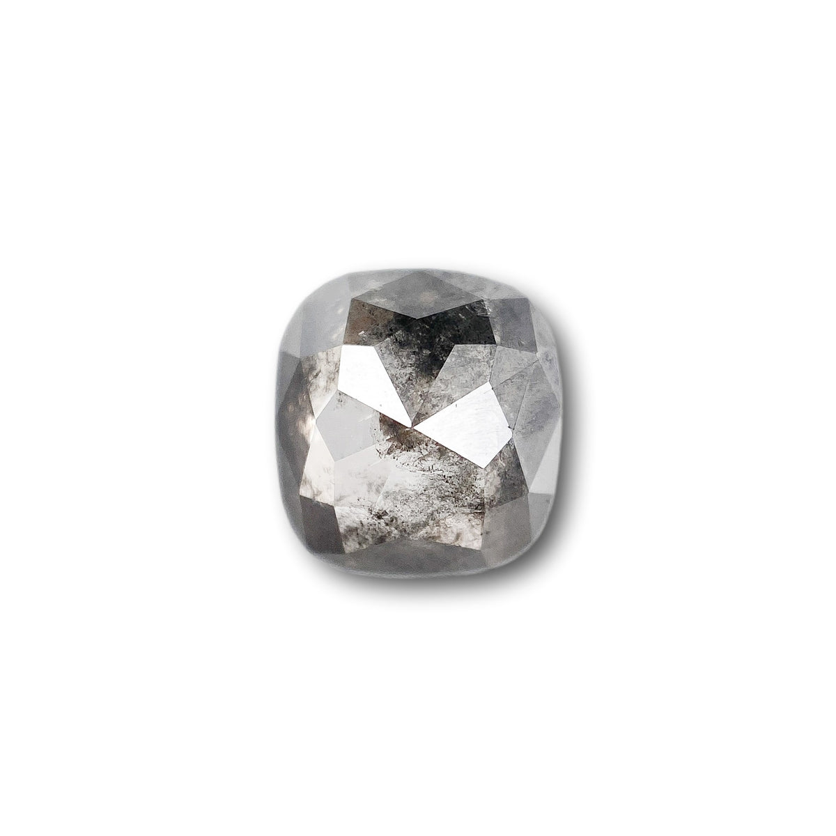 1.42ct | Salt & Pepper Cushion Shape Rose Cut Diamond