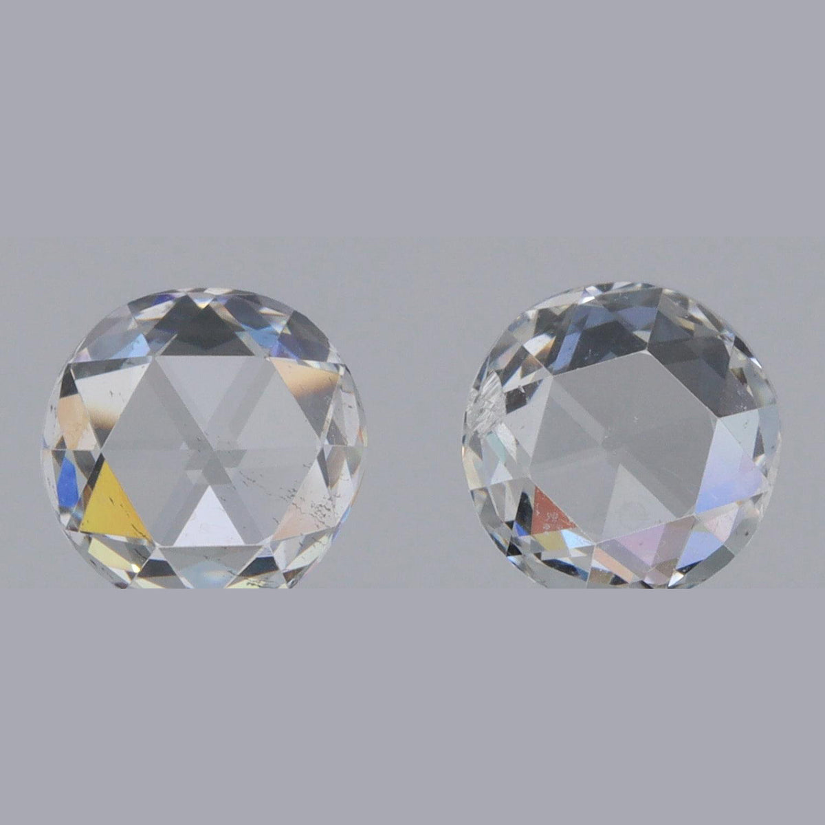 0.83cttw | G-H SI Round Shape Rose Cut Diamond Matched Pair