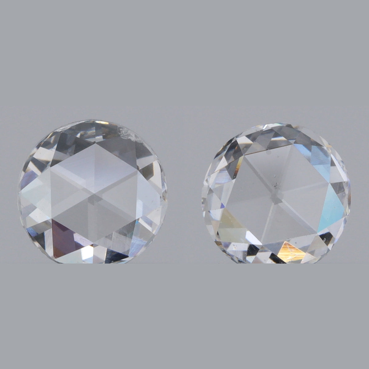 0.76cttw | G VS2 Round Shape Rose Cut Diamond Matched Pair