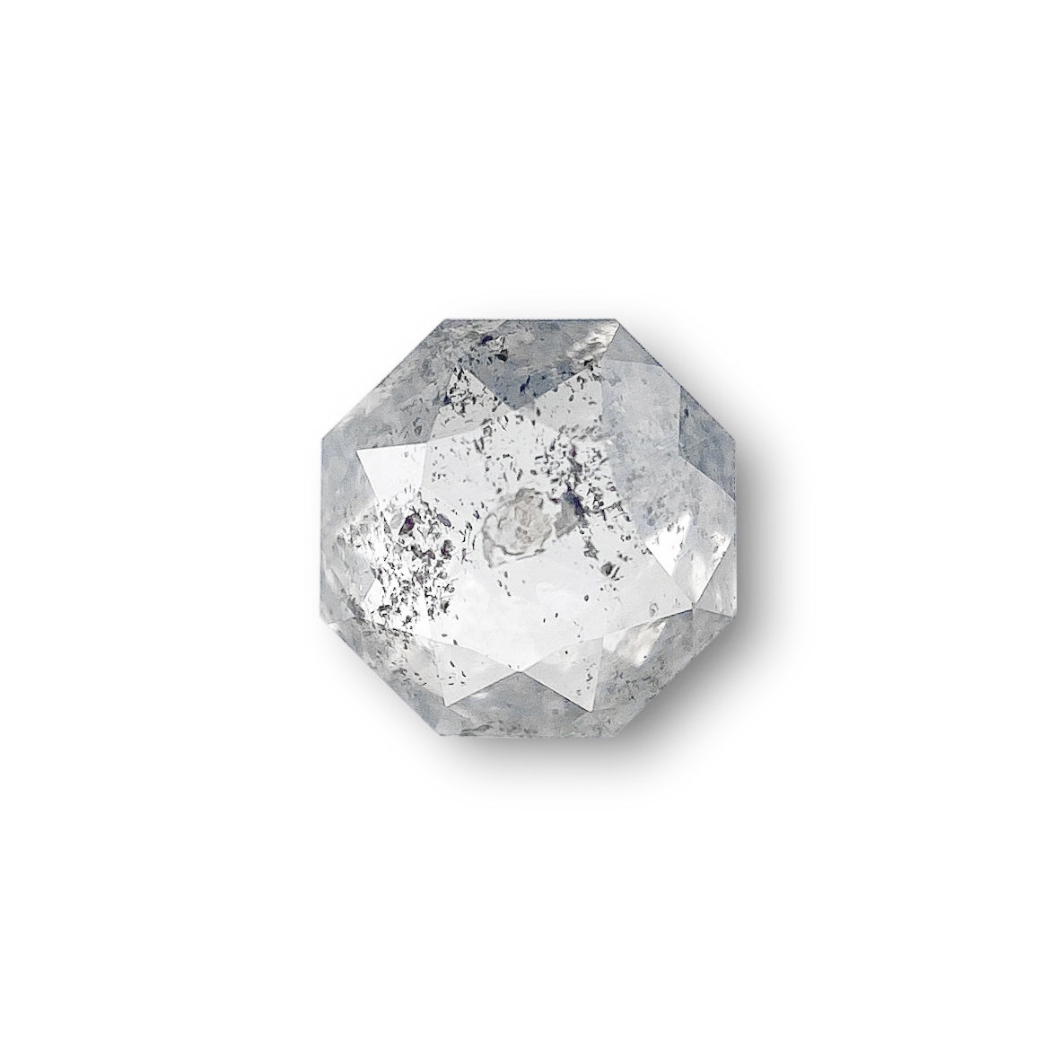 0.67ct | Salt & Pepper Octagonal Shape Step Cut Diamond
