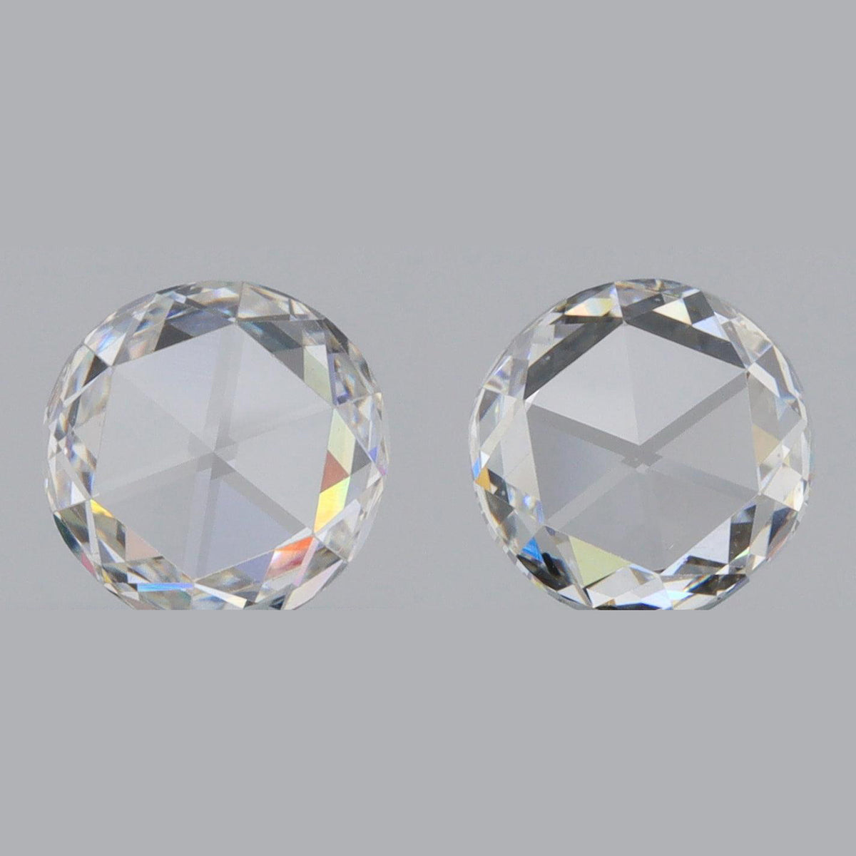 1.24cttw | G-H VS-SI Round Shape Rose Cut Diamond Matched Pair