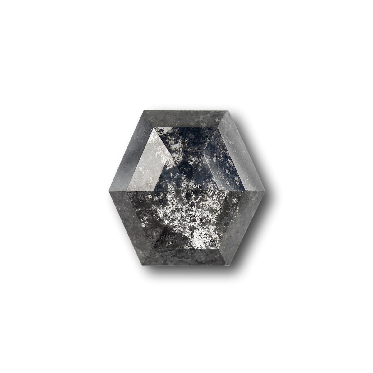 2.95ct | Salt & Pepper Hexagon Shape Step Cut Diamond