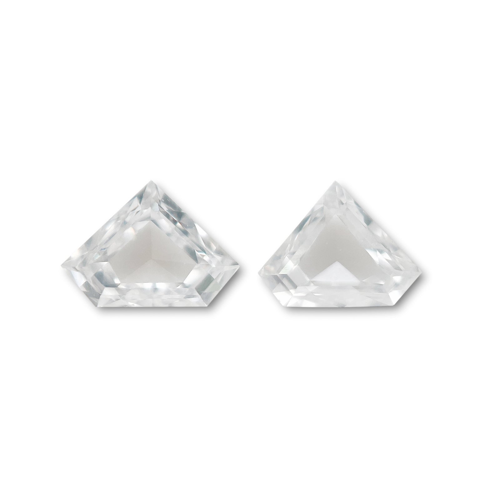 0.16cttw | E-F VS Shield Shape Step Cut Diamond Matched Pair - Modern Rustic Diamond