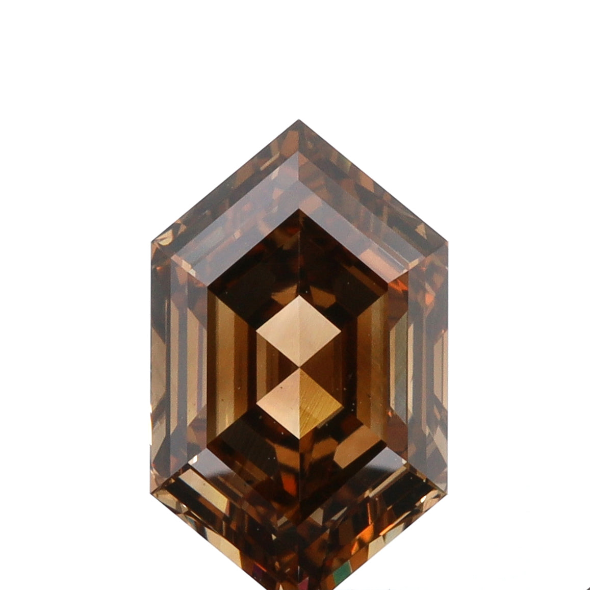 2.06ct | Fancy Dark Orangy Brown VS2 Hexagon Shape Step Cut Diamond (GIA) - Modern Rustic Diamond