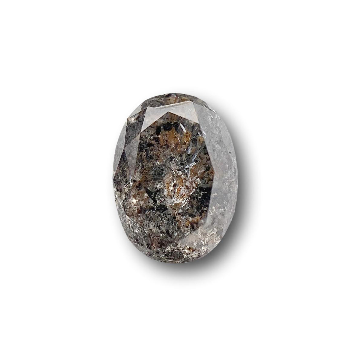 1.24ct | Salt & Pepper Oval Shape Brilliant Cut Diamond