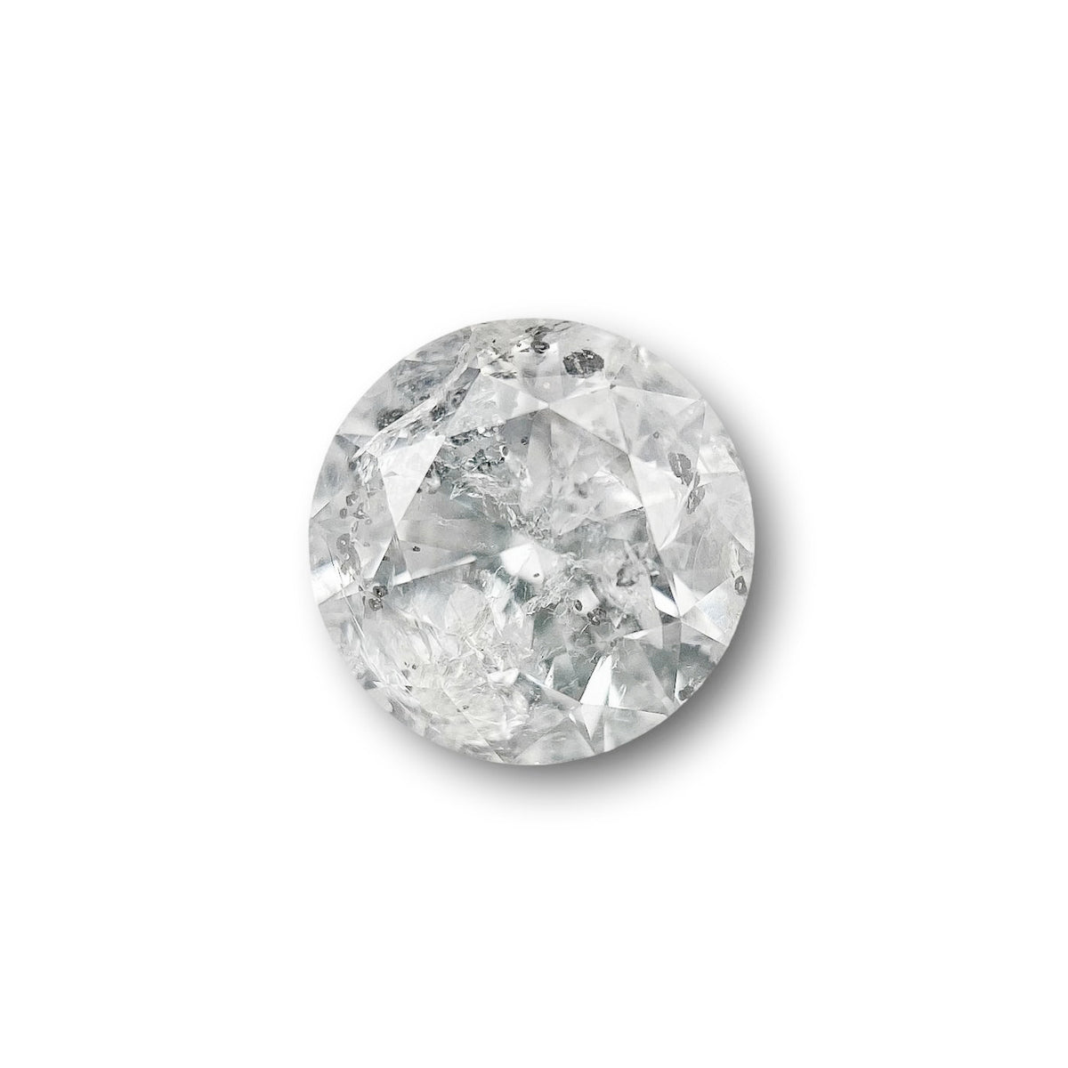 1.05ct | Salt & Pepper Round Shape Brilliant Cut Diamond