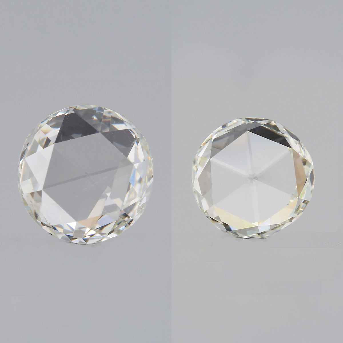 2.76cttw | H-I SI1 Round Shape Rose Cut Diamond Matched Pair