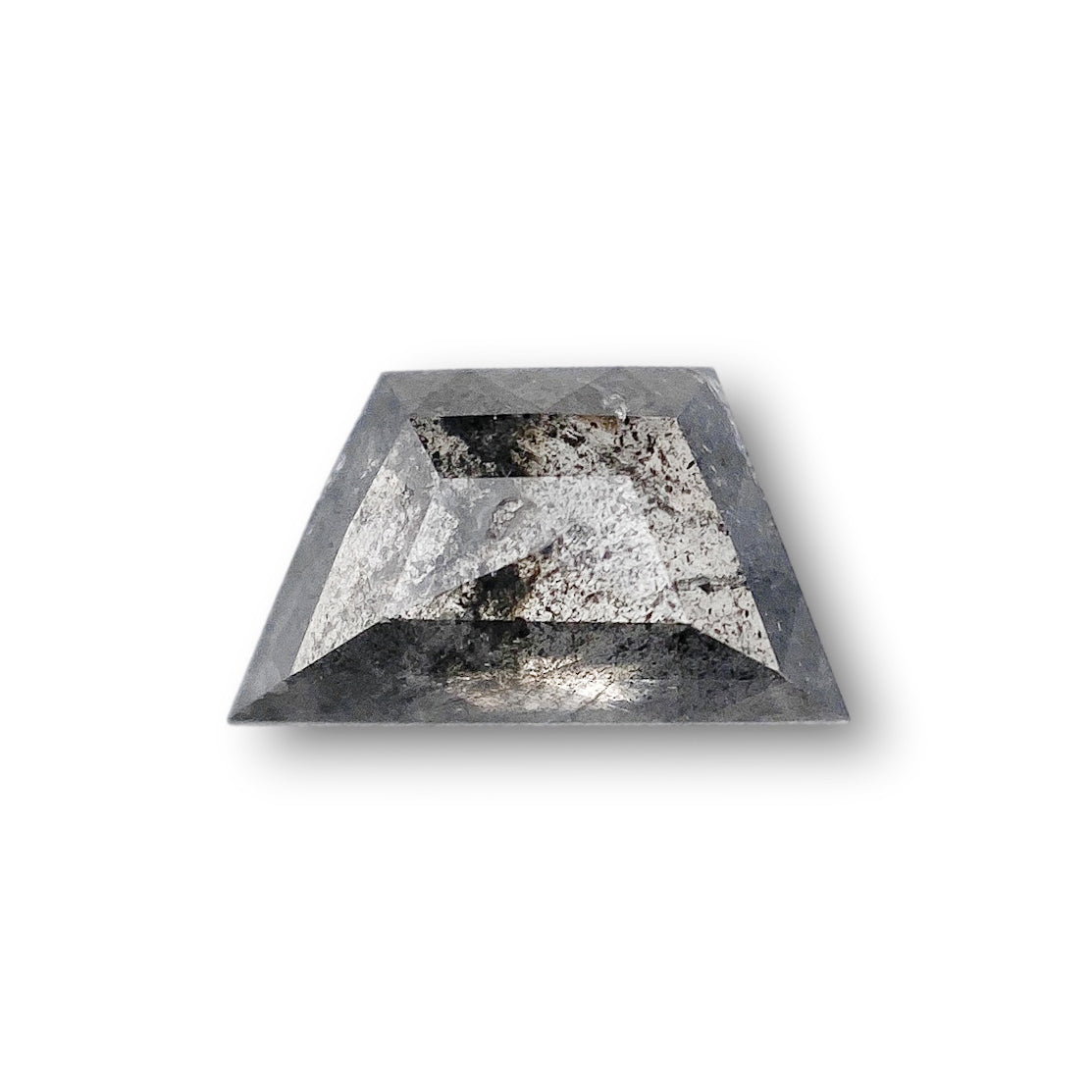 1.18ct | Salt & Pepper Trapezoid Shape Rose Cut Diamond