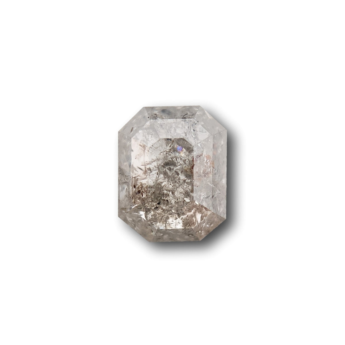 0.80ct | Salt & Pepper Emerald Shape Step Cut Diamond