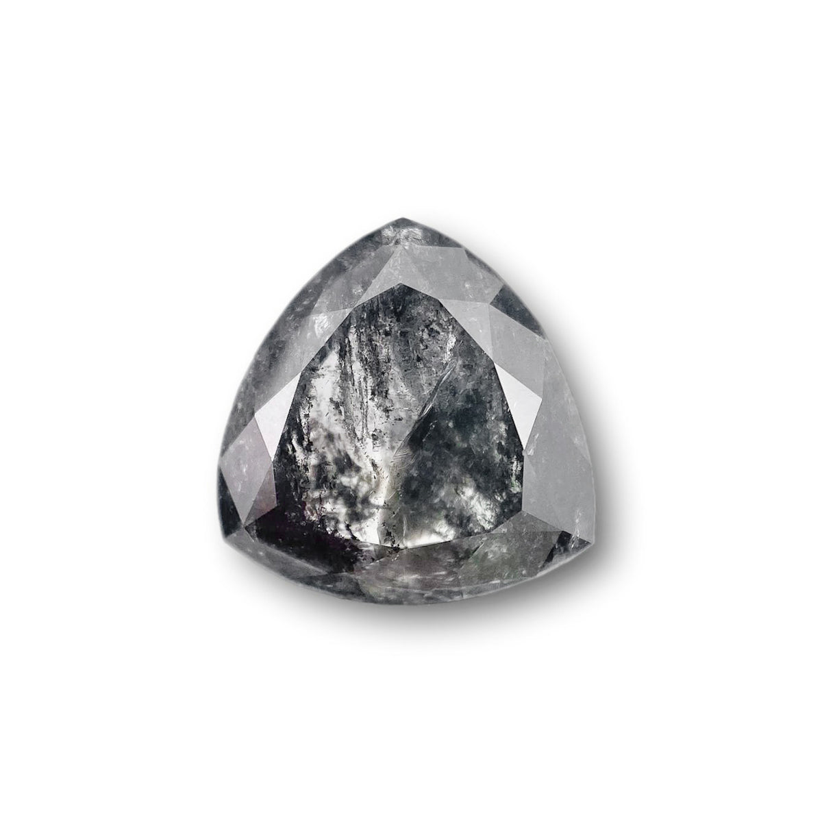 4.13ct | Salt & Pepper Triangular Shape Brilliant Cut Diamond