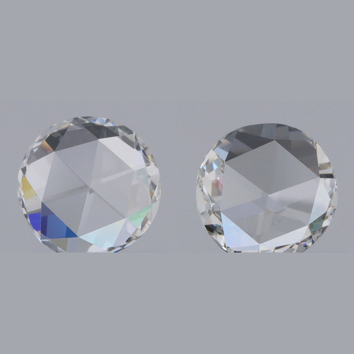 0.71cttw | F-G VS-SI Round Shape Rose Cut Diamond Matched Pair