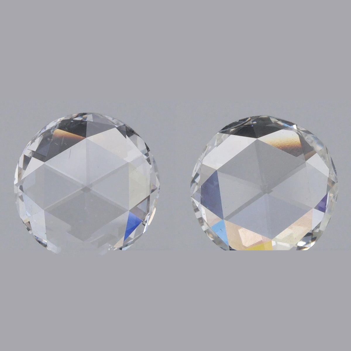 0.63cttw | G-H VS-SI Round Shape Rose Cut Diamond Matched Pair
