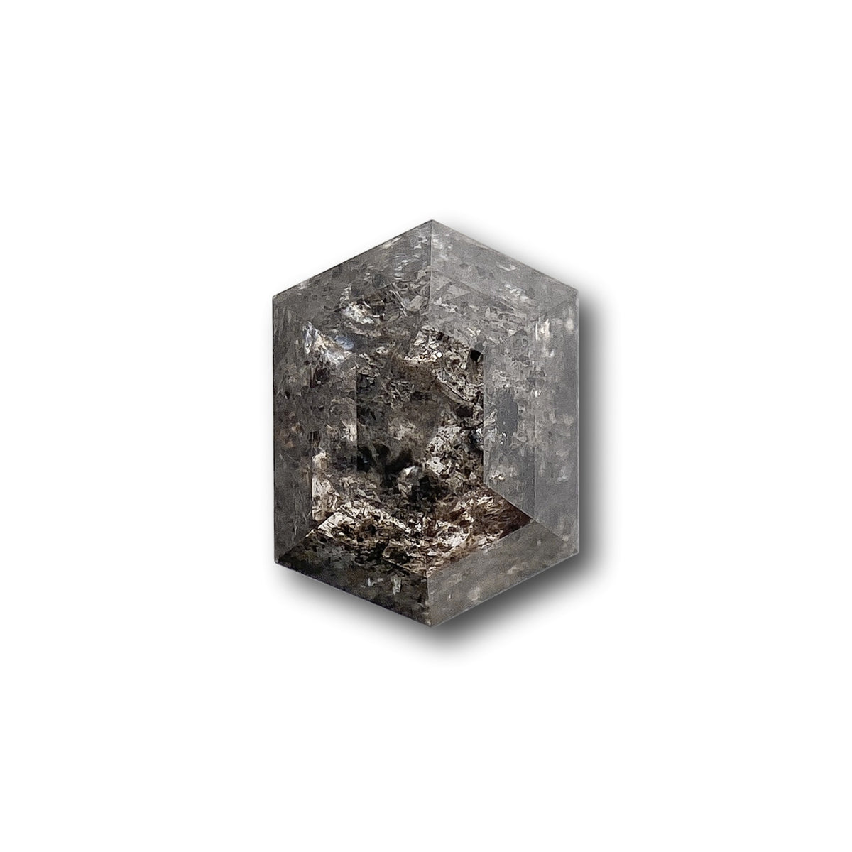 0.86ct | Salt & Pepper Hexagon Shape Step Cut Diamond