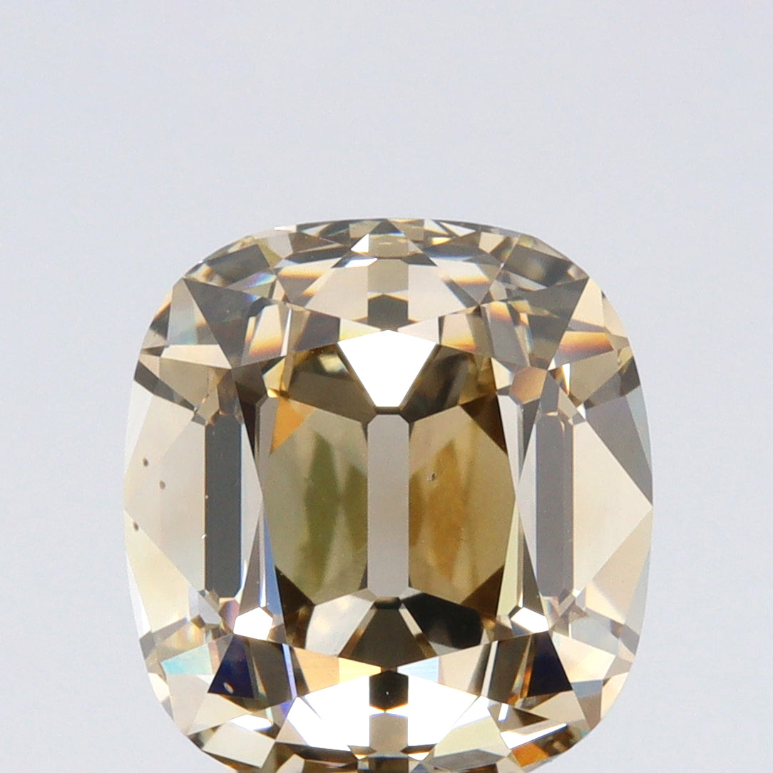4.66ct | Fancy Light Brown VS2 Cushion Shape Vintage Old Mine Cut Diamond (GIA) - Modern Rustic Diamond