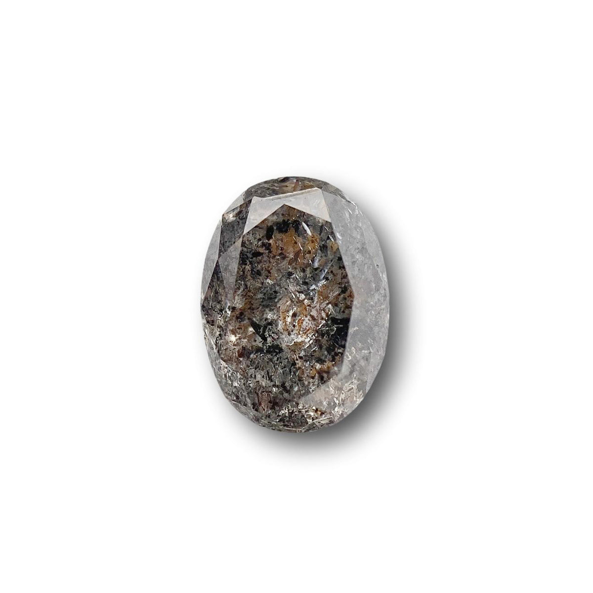 1.24ct | Salt & Pepper Oval Shape Brilliant Cut Diamond