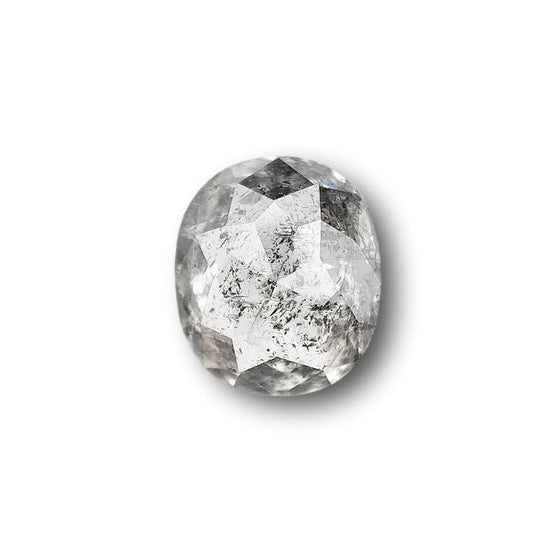 0.87ct | Salt & Pepper Cushion Shape Rose Cut Diamond