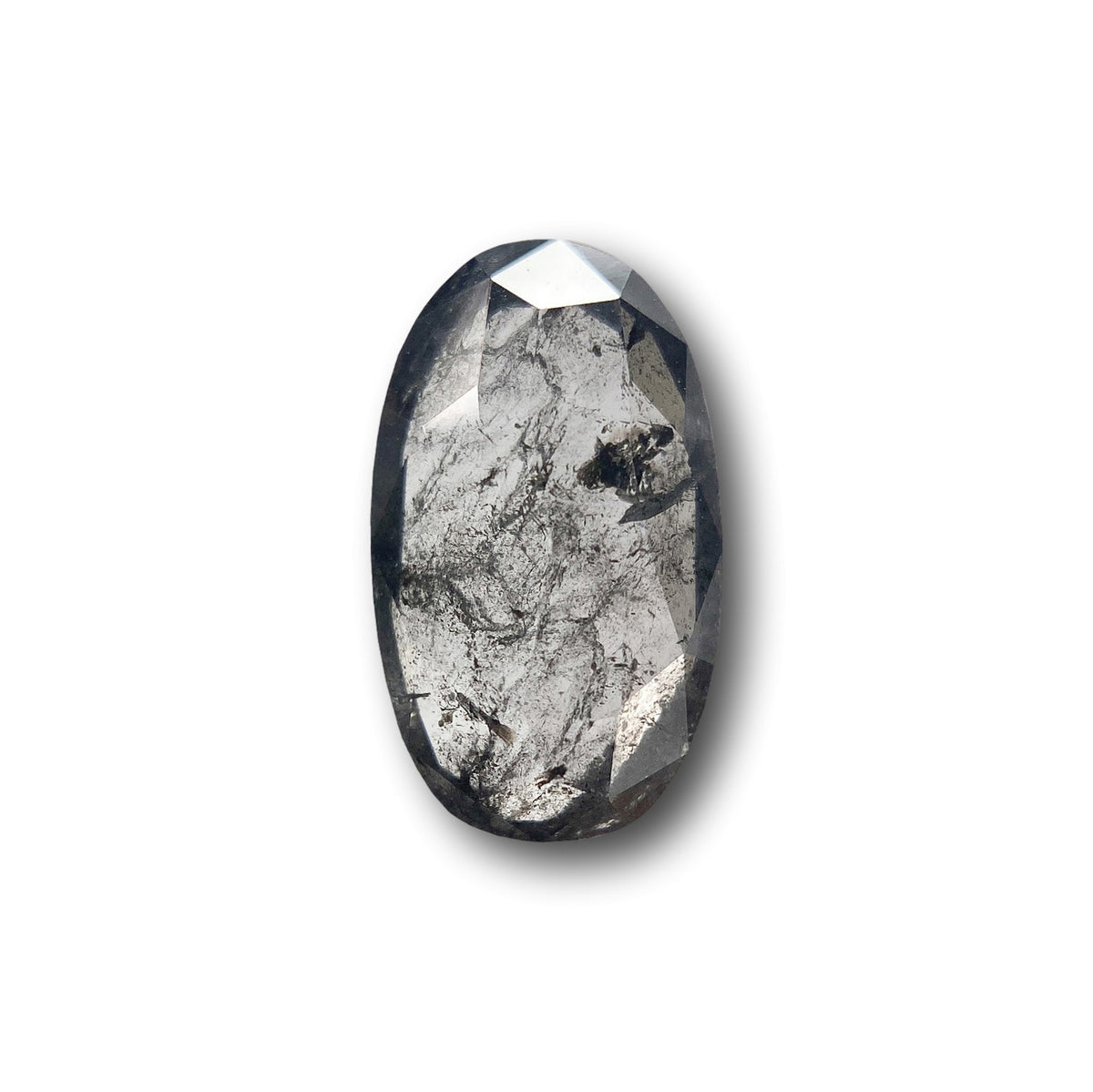 1.15ct | Salt & Pepper Oval Shape Rose Cut Diamond