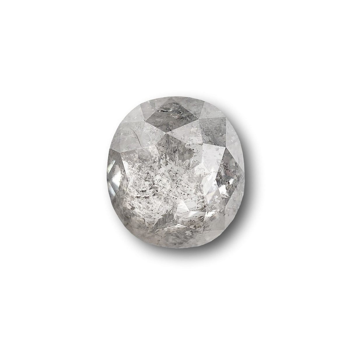 1.28ct | Salt & Pepper Cushion Shape Rose Cut Diamond