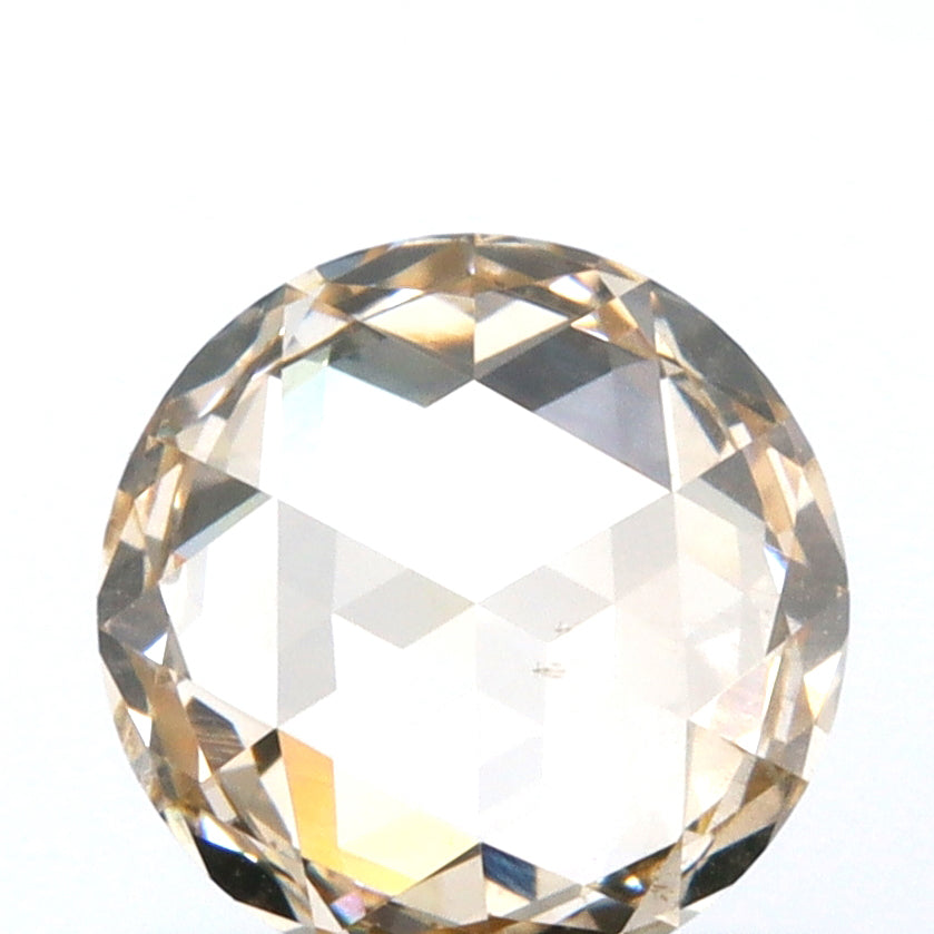0.88ct | Champagne VS2 Round Shape Rose Cut Diamond - Modern Rustic Diamond