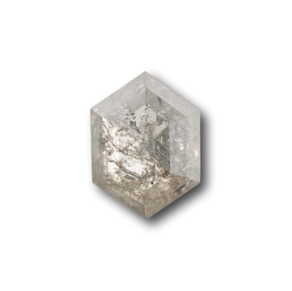 1.19ct | Salt & Pepper Hexagon Shape Rose Cut Diamond