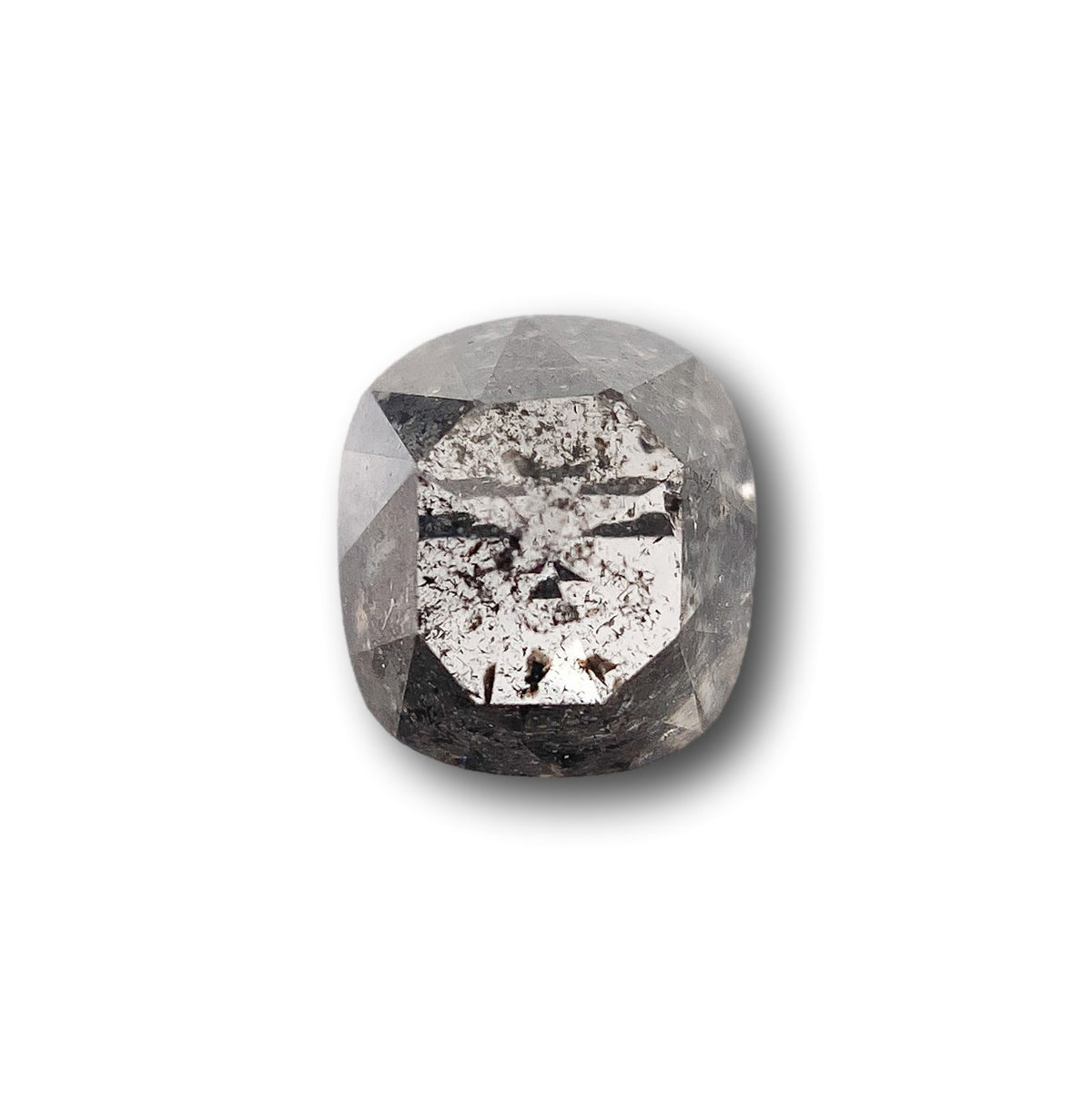 1.09ct | Salt & Pepper Cushion Shape Rose Cut Diamond
