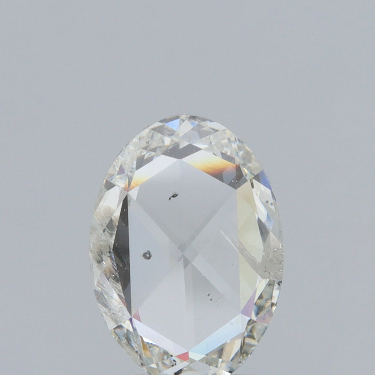 0.79ct | F-G/SI Oval Shape Rose Cut Diamond - Modern Rustic Diamond