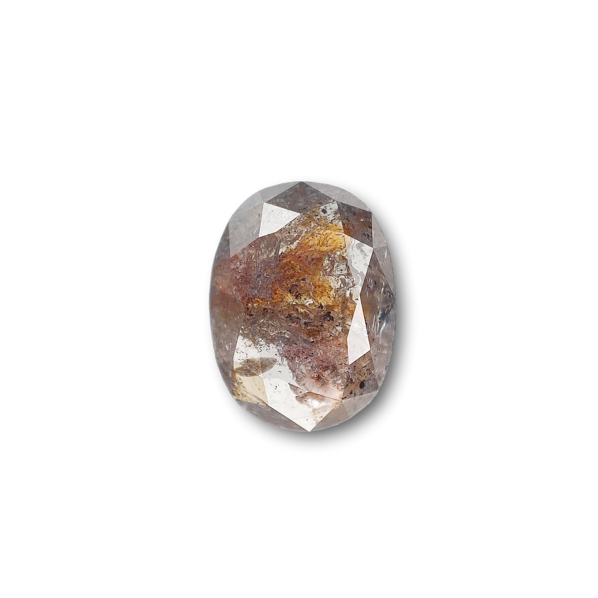 1.19ct | Salt & Pepper Oval Shape Rose Cut Diamond
