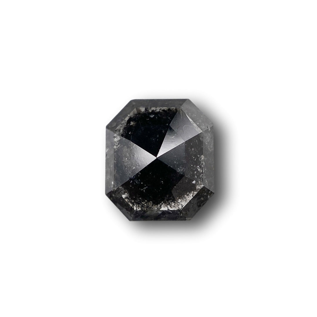 0.96ct | Salt & Pepper Emerald Shape Step Cut Diamond