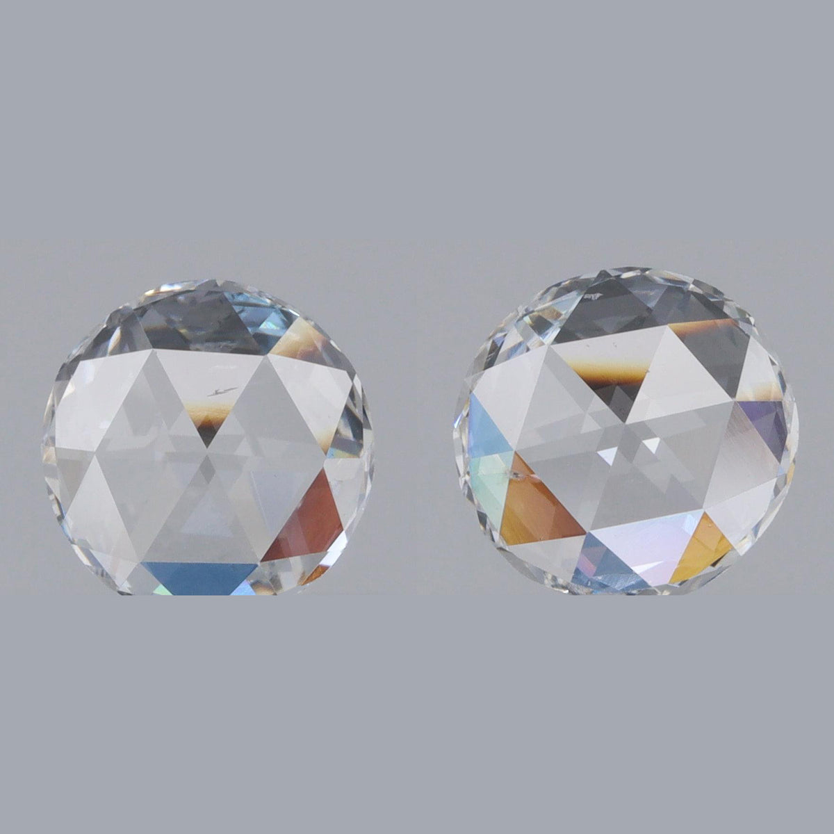 0.67cttw | H-I VS-SI Round Shape Rose Cut Diamond Matched Pair