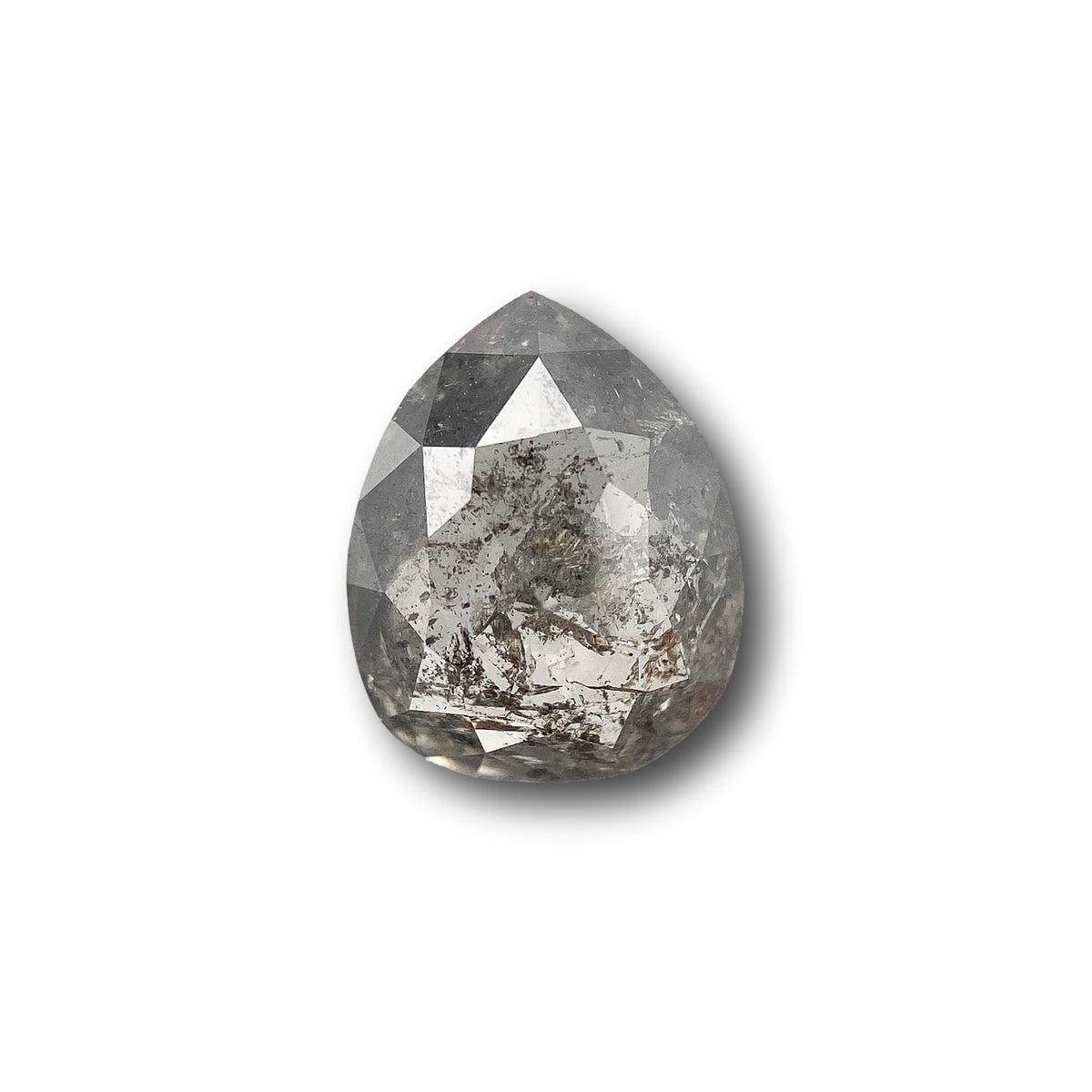1.16ct | Salt & Pepper Pear Shape Rose Cut Diamond