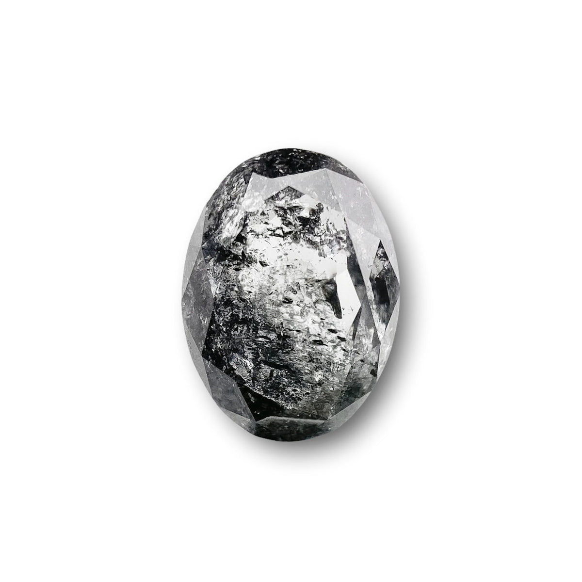 1.28ct | Salt & Pepper Oval Shape Brilliant Cut Diamond