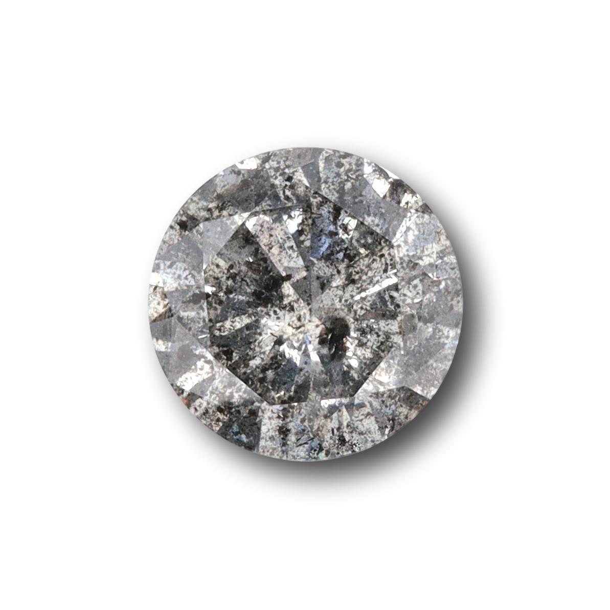 1.69ct | Salt & Pepper Round Shape Brilliant Cut Diamond
