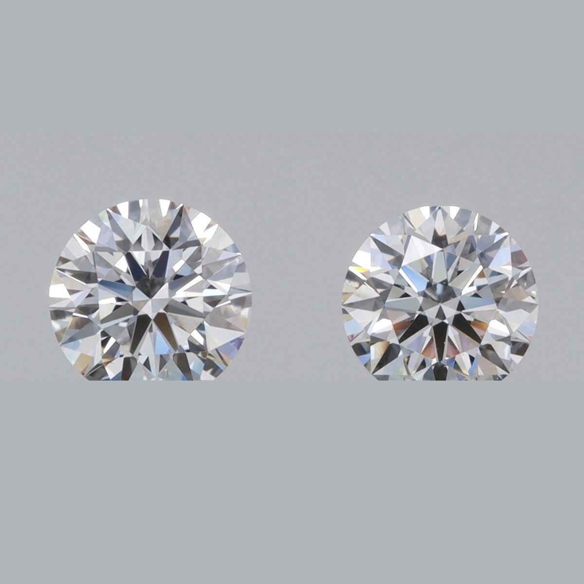 0.64cttw | D VVS Round Shape Brilliant Cut Diamond Matched Pair