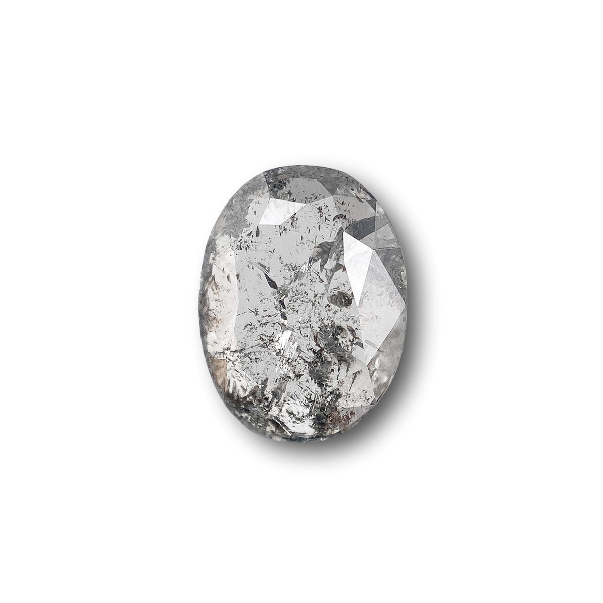 1.23ct | Salt & Pepper Oval Shape Rose Cut Diamond