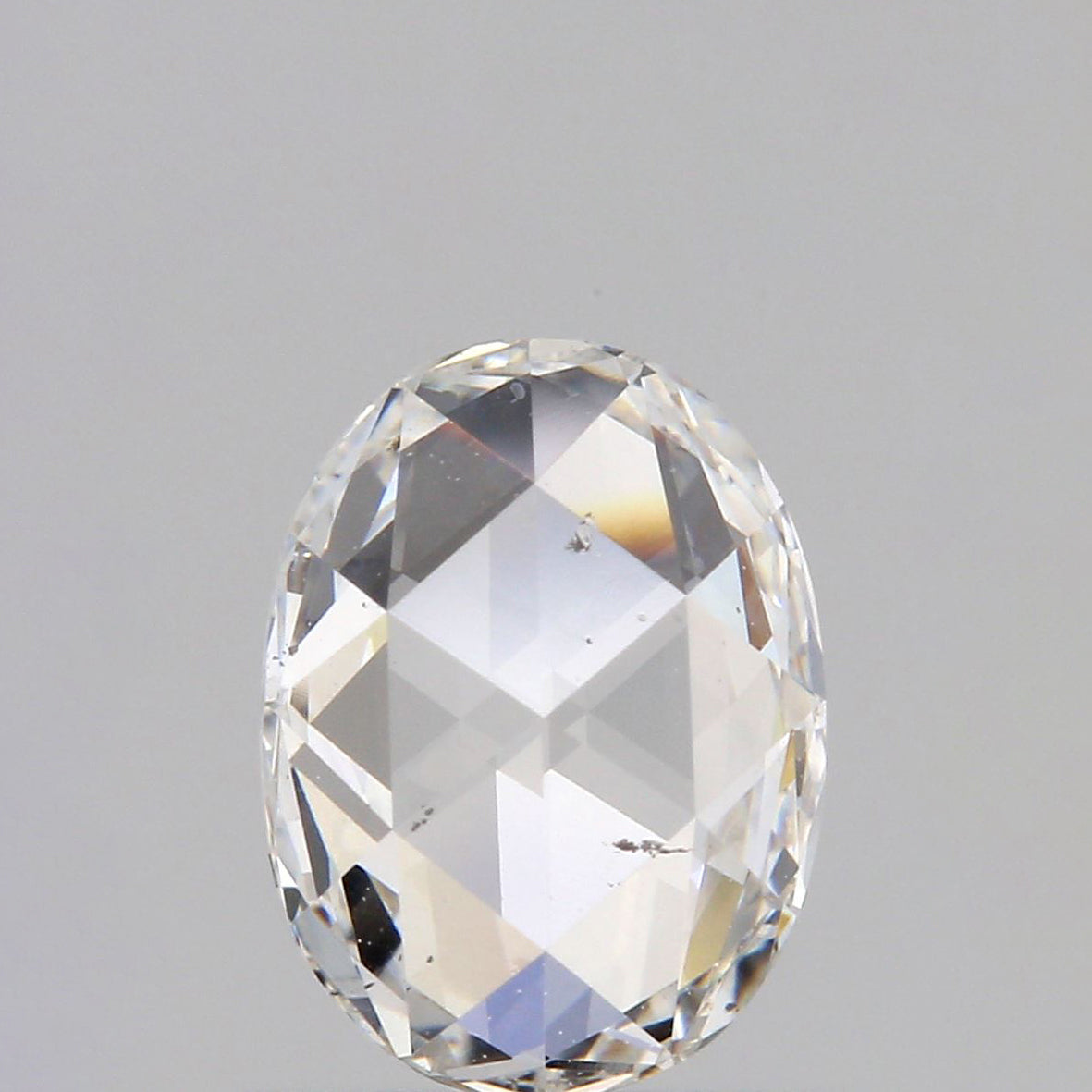 0.76ct | E-F/SI Oval Shape Rose Cut Diamond - Modern Rustic Diamond