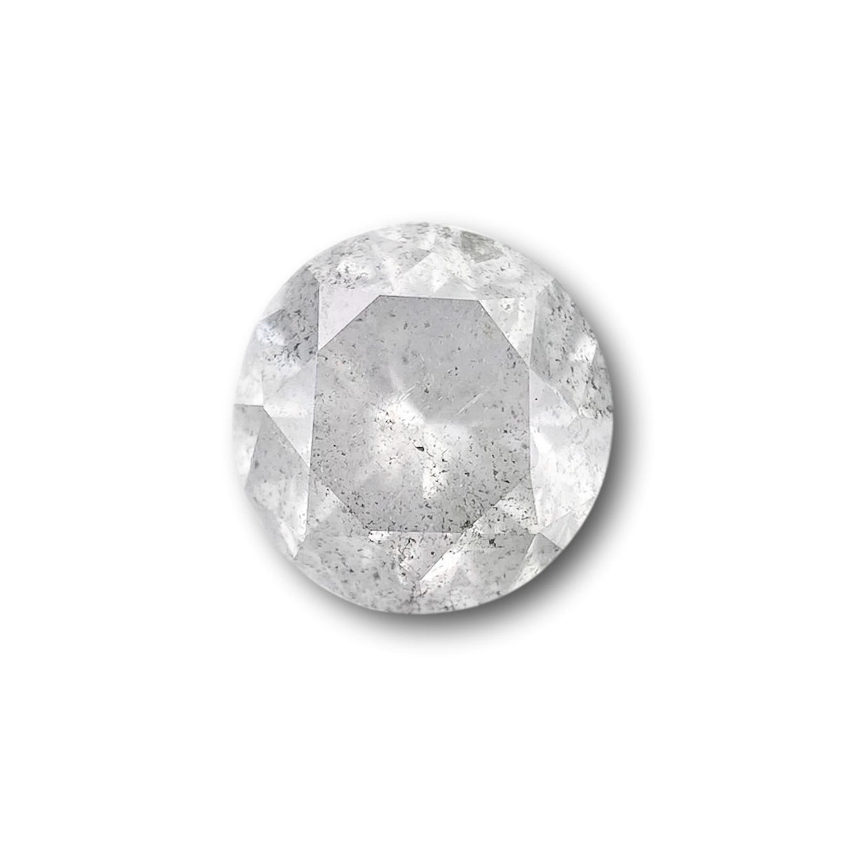 1.37ct | Salt & Pepper Round Shape Brilliant Cut Diamond