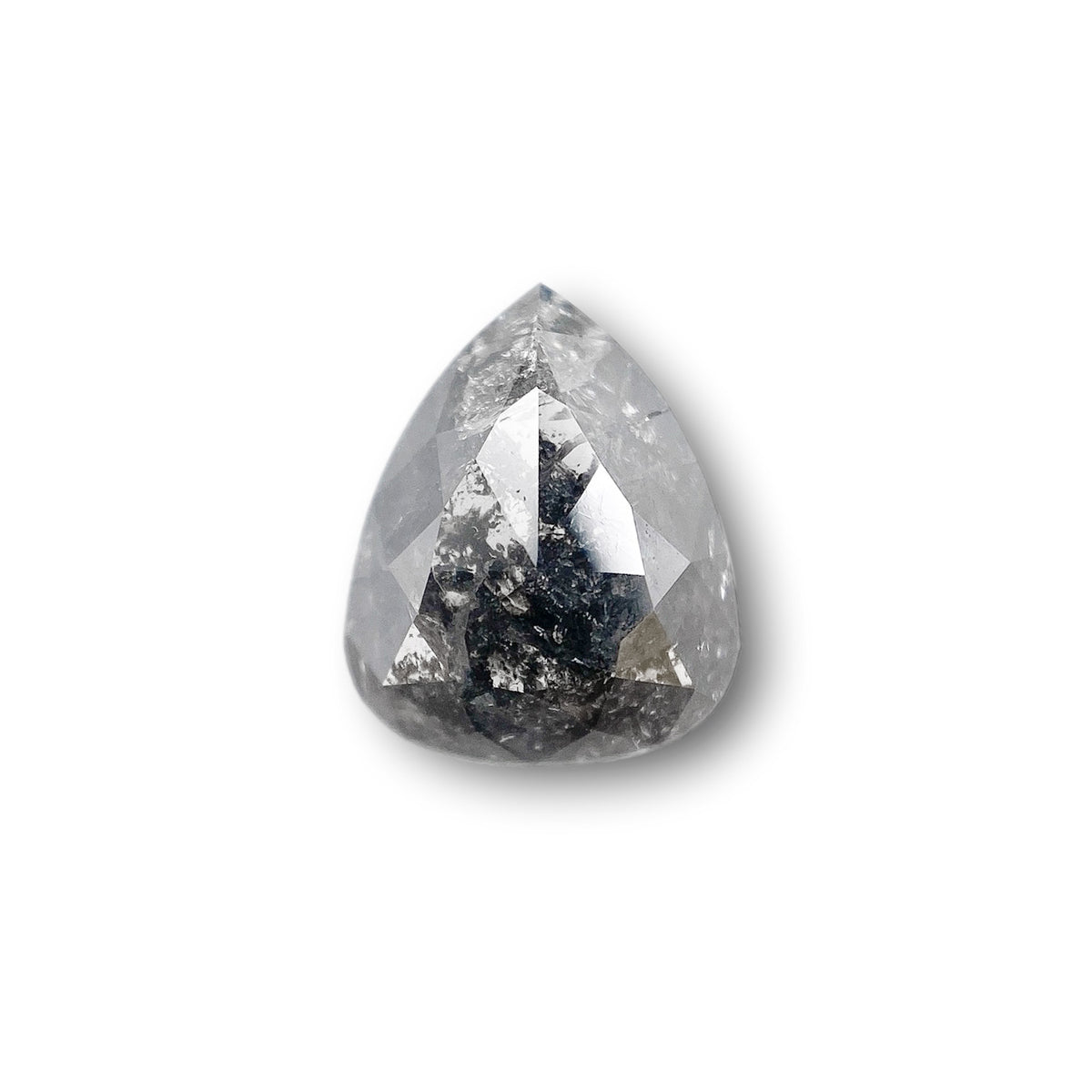 1.39ct | Salt & Pepper Pear Shape Rose Cut Diamond