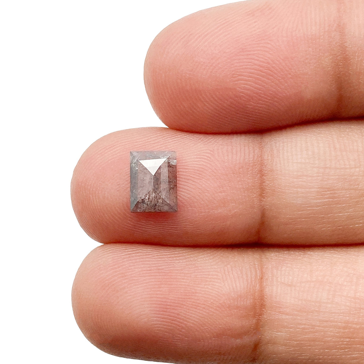0.73ct | Salt & Pepper Baguette Shape Rose Cut Diamond