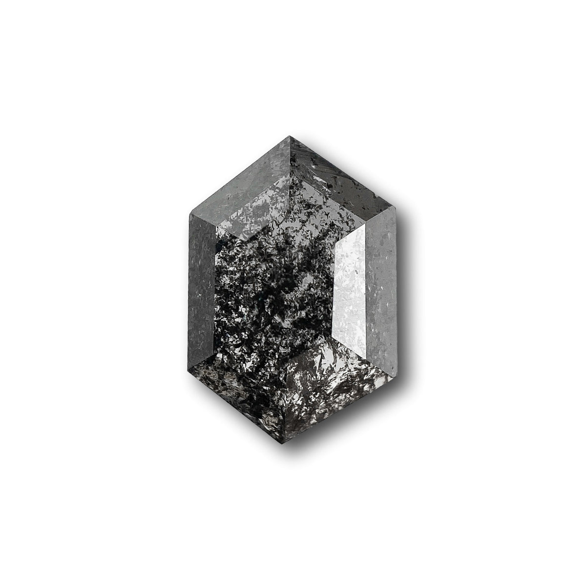 0.53ct | Salt & Pepper Hexagon Shape Rose Cut Diamond