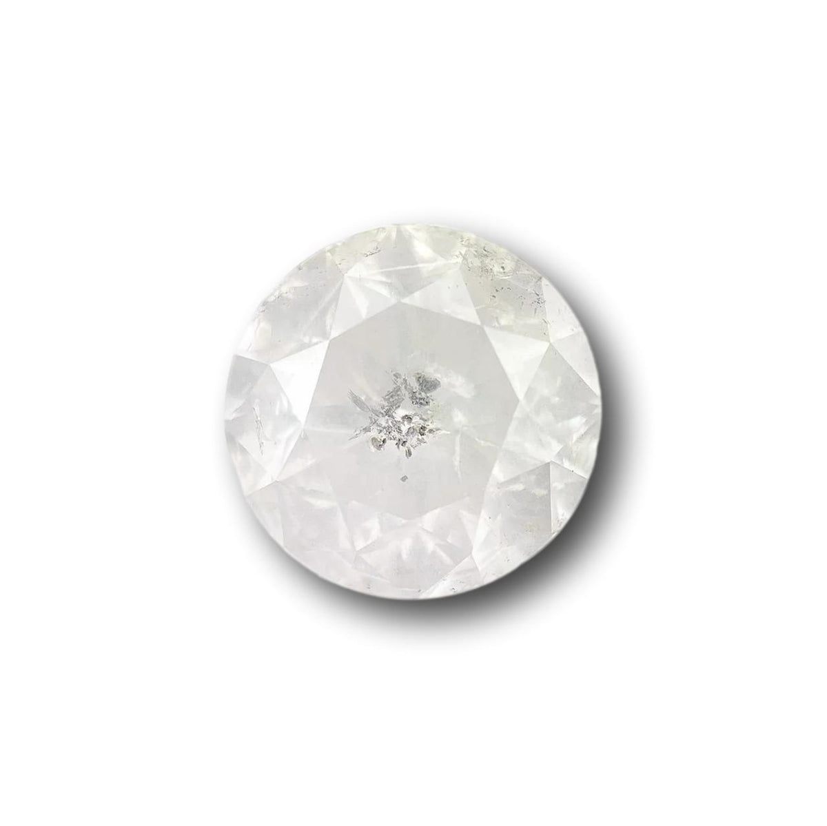 3.39ct | Salt & Pepper Round Shape Brilliant Cut Diamond