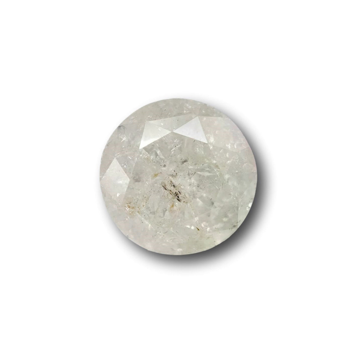 2.16ct | Rustic Orangey Salt & Pepper Round Shape Brilliant Cut Diamond