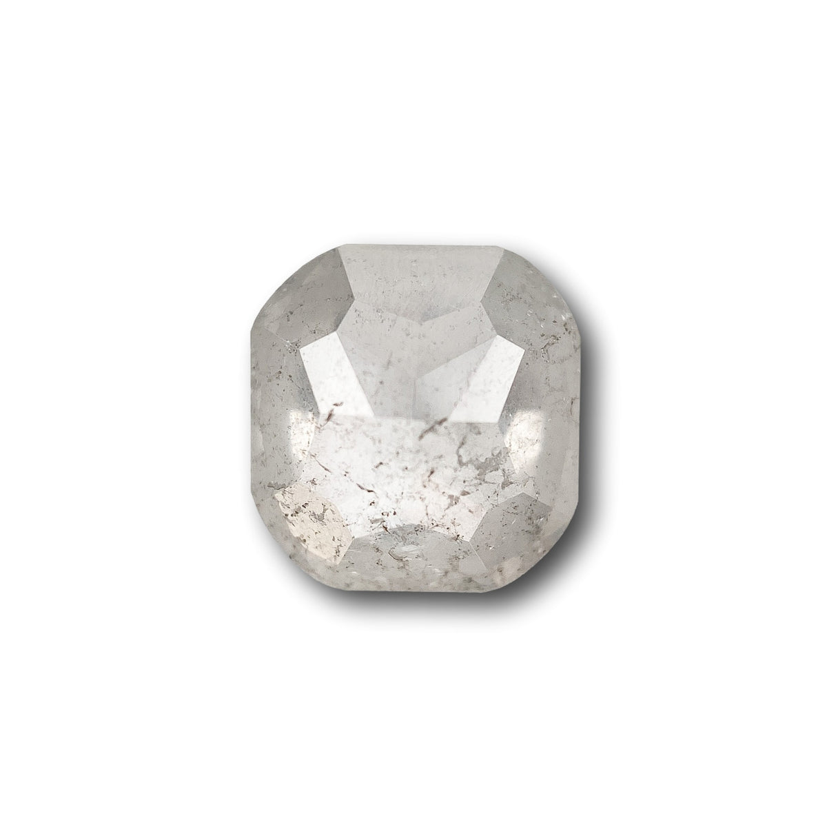 1.14ct | Salt & Pepper Cushion Shape Rose Cut Diamond