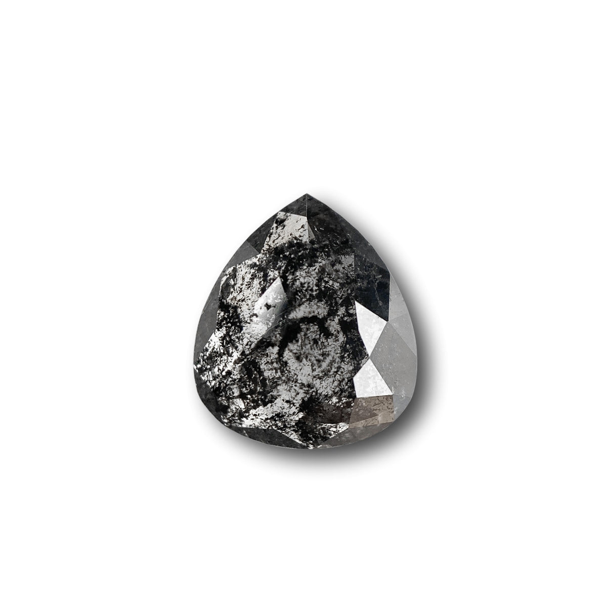 1.05ct | Salt & Pepper Pear Shape Rose Cut Diamond