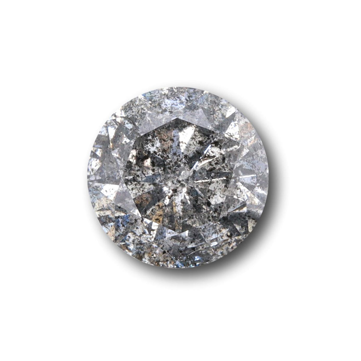 1.03ct | Salt & Pepper Round Shape Brilliant Cut Diamond