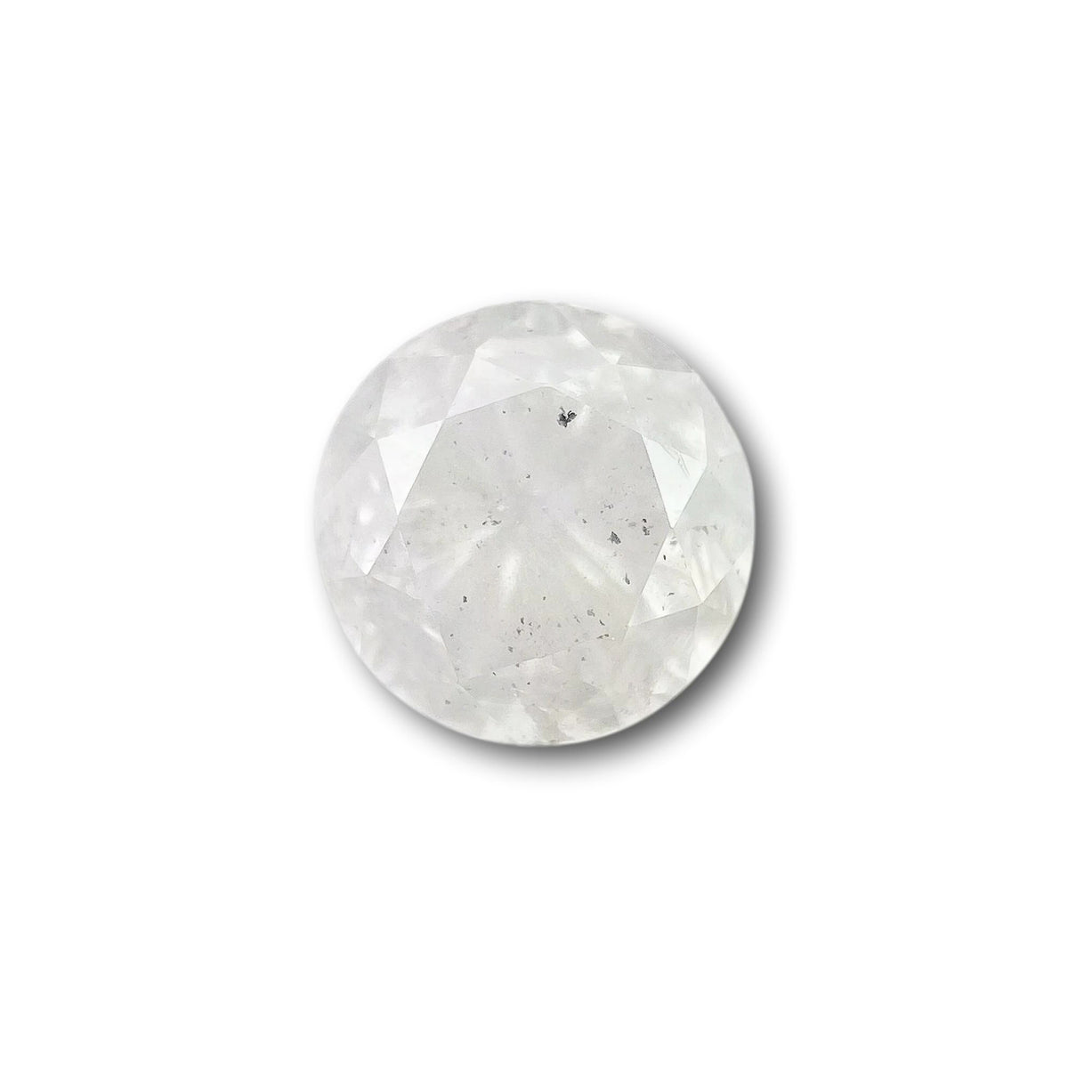 1.41ct | Salt & Pepper Round Shape Brilliant Cut Diamond