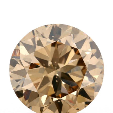 2.00ct | Champagne VS Round Shape Brilliant Cut Diamond-Modern Rustic Diamond